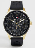 Buy Shop Tommy Hilfiger Austin Black Dial Black Rubber Strap Watch for Men - 1791636 USA Online