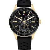 Buy Shop Tommy Hilfiger Austin Black Dial Black Rubber Strap Watch for Men - 1791636 USA Online