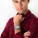 Buy Shop Tommy Hilfiger Austin Black Dial Silver Steel Strap Watch for Men - 1791639 USA Online