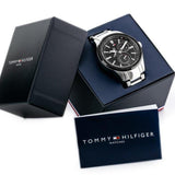 Buy Shop Tommy Hilfiger Austin Black Dial Silver Steel Strap Watch for Men - 1791639 USA Online