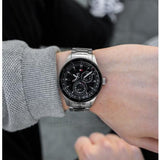 Buy Shop Tommy Hilfiger Austin Black Dial Silver Steel Strap Watch for Men - 1791639 USA Online
