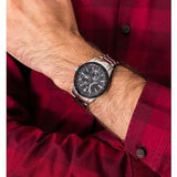 Buy Shop Tommy Hilfiger Austin Black Dial Silver Steel Strap Watch for Men - 1791639 USA Online