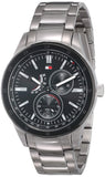 Buy Shop Tommy Hilfiger Austin Black Dial Silver Steel Strap Watch for Men - 1791639 USA Online