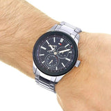 Buy Shop Tommy Hilfiger Austin Blue Dial Silver Steel Strap Watch for Men - 1791640 USA Online