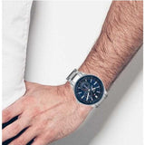 Buy Shop Tommy Hilfiger Austin Blue Dial Silver Steel Strap Watch for Men - 1791640 USA Online