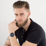 Buy Shop Tommy Hilfiger Austin Blue Dial Silver Steel Strap Watch for Men - 1791640 USA Online