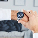 Buy Shop Tommy Hilfiger Austin Blue Dial Silver Steel Strap Watch for Men - 1791640 USA Online