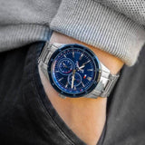 Buy Shop Tommy Hilfiger Austin Blue Dial Silver Steel Strap Watch for Men - 1791640 USA Online