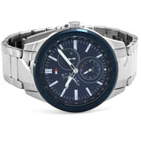 Buy Shop Tommy Hilfiger Austin Blue Dial Silver Steel Strap Watch for Men - 1791640 USA Online