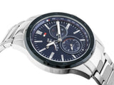 Buy Shop Tommy Hilfiger Austin Blue Dial Silver Steel Strap Watch for Men - 1791640 USA Online