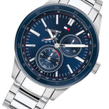 Buy Shop Tommy Hilfiger Austin Blue Dial Silver Steel Strap Watch for Men - 1791640 USA Online