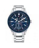 Buy Shop Tommy Hilfiger Austin Blue Dial Silver Steel Strap Watch for Men - 1791640 USA Online