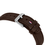 Buy Shop Tommy Hilfiger Austin Grey Dial Brown Leather Strap Watch for Men - 1791637 USA Online