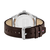 Buy Shop Tommy Hilfiger Austin Grey Dial Brown Leather Strap Watch for Men - 1791637 USA Online