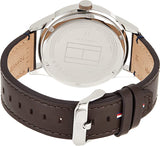 Buy Shop Tommy Hilfiger Austin Grey Dial Brown Leather Strap Watch for Men - 1791637 USA Online