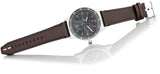 Buy Shop Tommy Hilfiger Austin Grey Dial Brown Leather Strap Watch for Men - 1791637 USA Online