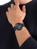 Buy Shop Tommy Hilfiger Austin Quartz Blue Dial Blue Rubber Strap Watch for Men - 1791635 USA Online