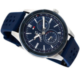 Buy Shop Tommy Hilfiger Austin Quartz Blue Dial Blue Rubber Strap Watch for Men - 1791635 USA Online