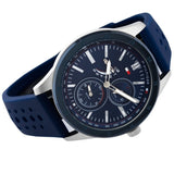 Buy Shop Tommy Hilfiger Austin Quartz Blue Dial Blue Rubber Strap Watch for Men - 1791635 USA Online