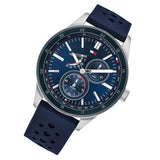 Buy Shop Tommy Hilfiger Austin Quartz Blue Dial Blue Rubber Strap Watch for Men - 1791635 USA Online