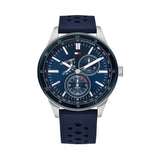 Buy Shop Tommy Hilfiger Austin Quartz Blue Dial Blue Rubber Strap Watch for Men - 1791635 USA Online
