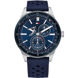 Buy Shop Tommy Hilfiger Austin Quartz Blue Dial Blue Rubber Strap Watch for Men - 1791635 USA Online