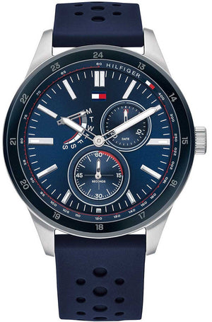 Buy Shop Tommy Hilfiger Austin Quartz Blue Dial Blue Rubber Strap Watch for Men - 1791635 USA Online