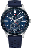 Buy Shop Tommy Hilfiger Austin Quartz Blue Dial Blue Rubber Strap Watch for Men - 1791635 USA Online