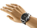 Buy Shop Tommy Hilfiger Baker Chronograph Black Dial Black Leather Strap Watch For Men - 1710449 USA Online