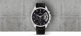 Buy Shop Tommy Hilfiger Baker Chronograph Black Dial Black Leather Strap Watch For Men - 1710449 USA Online