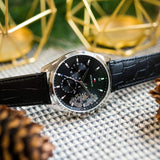 Buy Shop Tommy Hilfiger Baker Chronograph Black Dial Black Leather Strap Watch For Men - 1710449 USA Online