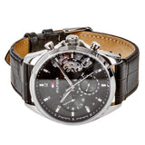 Buy Shop Tommy Hilfiger Baker Chronograph Black Dial Black Leather Strap Watch For Men - 1710449 USA Online