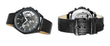 Buy Shop Tommy Hilfiger Baker Chronograph Black Dial Black Leather Strap Watch For Men - 1710452 USA Online