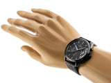 Buy Shop Tommy Hilfiger Baker Chronograph Black Dial Black Leather Strap Watch For Men - 1710452 USA Online