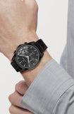 Buy Shop Tommy Hilfiger Baker Chronograph Black Dial Black Leather Strap Watch For Men - 1710452 USA Online