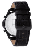 Buy Shop Tommy Hilfiger Baker Chronograph Black Dial Black Leather Strap Watch For Men - 1710452 USA Online