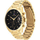 Buy Shop Tommy Hilfiger Baker Chronograph Black Dial Gold Steel Strap Watch for Men - 1710447 USA Online