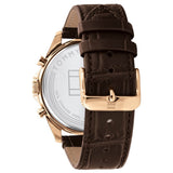 Buy Shop Tommy Hilfiger Baker Chronograph Blue Dial Brown Leather Strap Watch For Men - 1710453 USA Online