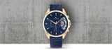 Buy Shop Tommy Hilfiger Baker Chronograph Quartz Blue Dial Blue Leather Strap Watch For Men - 1710451 USA Online