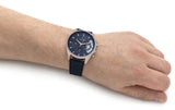 Buy Shop Tommy Hilfiger Baker Chronograph Quartz Blue Dial Blue Leather Strap Watch For Men - 1710451 USA Online