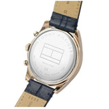 Buy Shop Tommy Hilfiger Baker Chronograph Quartz Blue Dial Blue Leather Strap Watch For Men - 1710451 USA Online