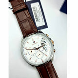 Buy Shop Tommy Hilfiger Baker Chronograph White Dial Brown Leather Strap Watch For Men - 1710450 USA Online