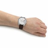 Buy Shop Tommy Hilfiger Baker Chronograph White Dial Brown Leather Strap Watch For Men - 1710450 USA Online
