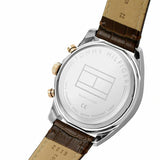 Buy Shop Tommy Hilfiger Baker Chronograph White Dial Brown Leather Strap Watch For Men - 1710450 USA Online