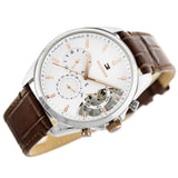 Buy Shop Tommy Hilfiger Baker Chronograph White Dial Brown Leather Strap Watch For Men - 1710450 USA Online