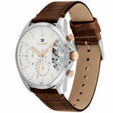 Buy Shop Tommy Hilfiger Baker Chronograph White Dial Brown Leather Strap Watch For Men - 1710450 USA Online
