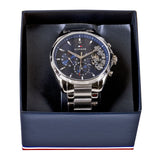 Buy Shop Tommy Hilfiger Baker Quartz Blue Dial Silver Steel Strap Watch For Men - 1710448 USA Online