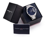 Buy Shop Tommy Hilfiger Baker Quartz Blue Dial Silver Steel Strap Watch For Men - 1710448 USA Online
