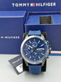 Buy Shop Tommy Hilfiger Bank Blue Dial Blue Rubber Strap Watch for Men - 1791721 USA Online