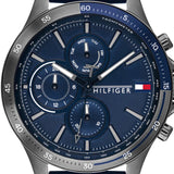 Buy Shop Tommy Hilfiger Bank Blue Dial Blue Rubber Strap Watch for Men - 1791721 USA Online
